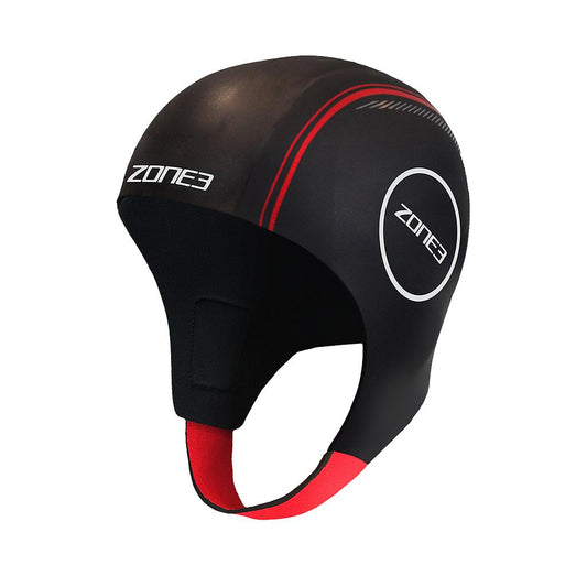 Zone3 Neoprene Swim Cap Medium Black/Red