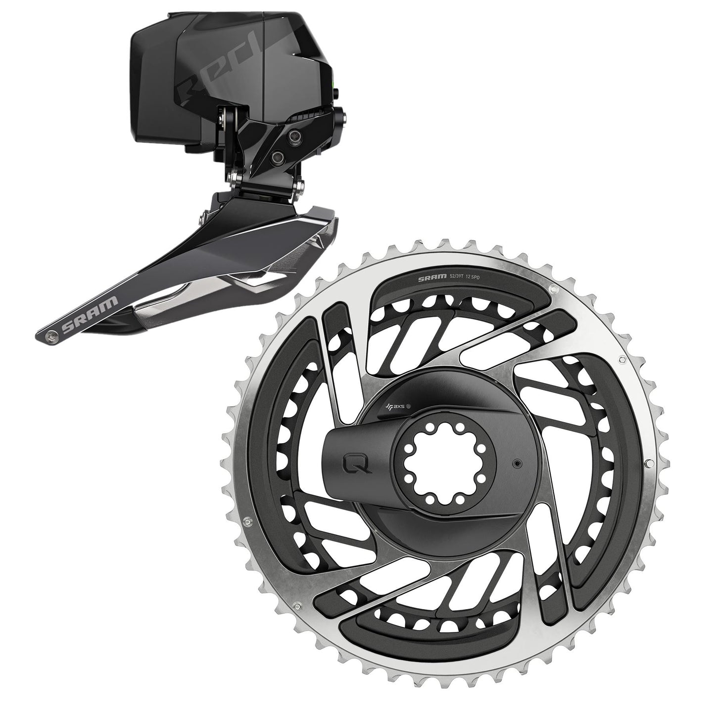 POWER METER KIT DIRECT MOUNT RED AXS D1 GREY (INCLUDES POWER METER INTEGRATED CHAINRINGS, RED AXS 2-POSITION FRONT DERAILLEUR)