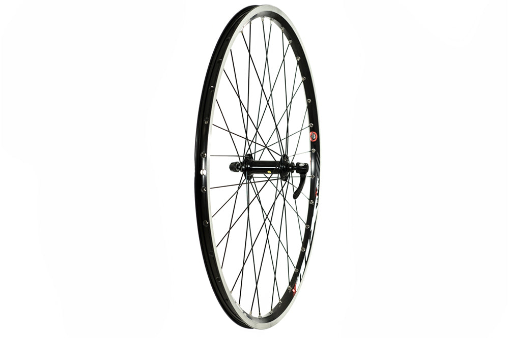 Tru-build wheels 26 Front Wheel, Shimano Deore Hub, Mach1 Rim, Black. (QR)