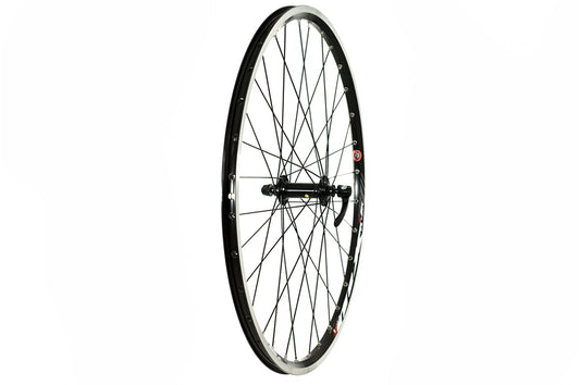 Tru-build wheels  26   Front Wheel, Shimano Deore Hub, Mach1 Rim, Black. (QR)