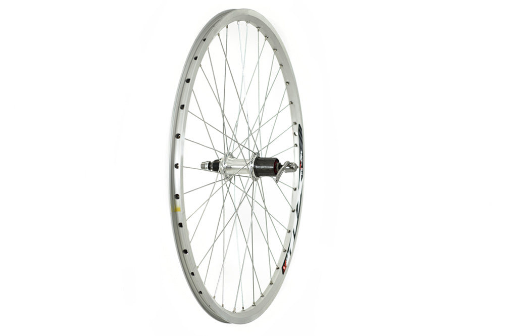 Roues Tru-build Roue arrière 26 X 1,75, Mach1 Silver, cassette 8/9 vitesses (QR)