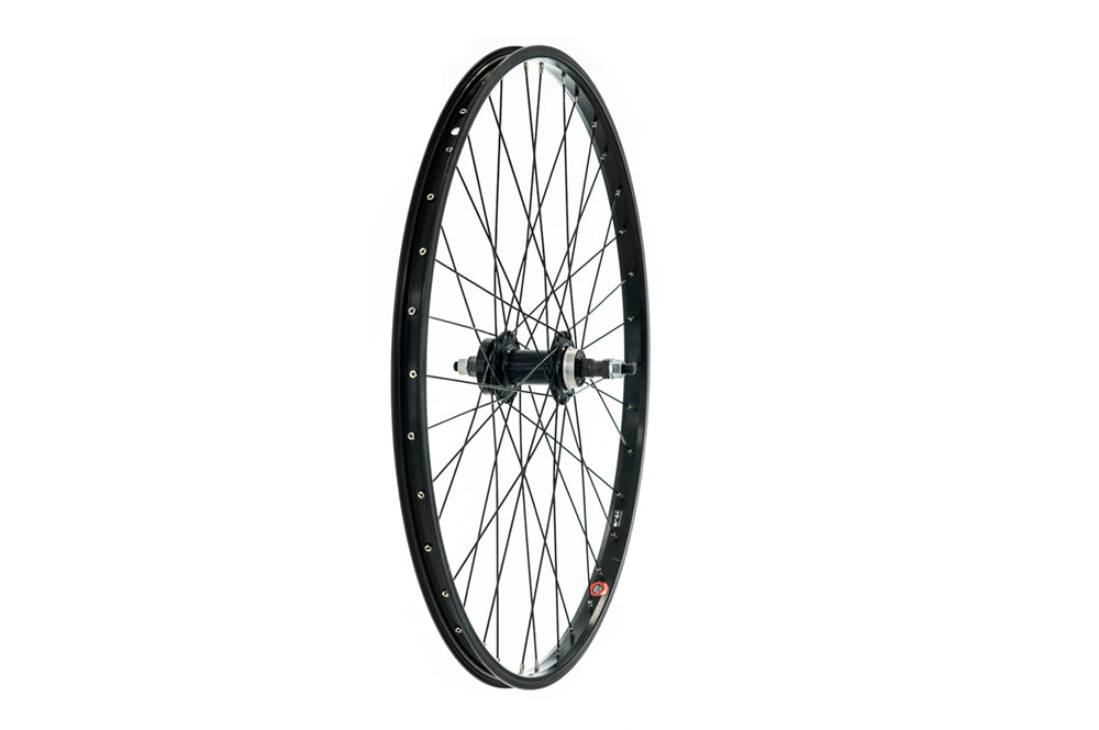 Tru-build Wheels Roue arrière à disque 26 x 1,75, noire, axe écroué, à visser