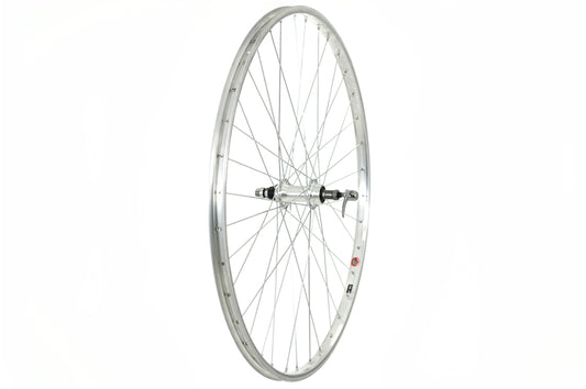 Tru-build wheels 700C Rear Wheel, Alloy Rim And Hub, Screw-on, Silver (QR)
