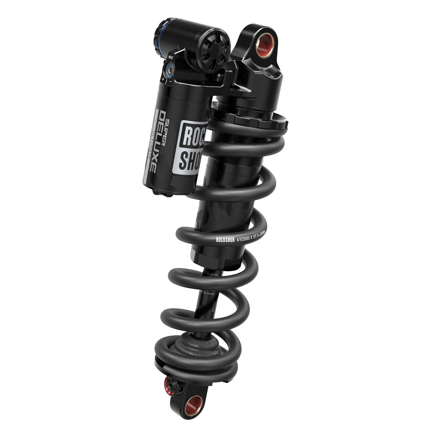 ROCKSHOX HINTERER STOSSDÄMPFER SUPER DELUXE ULTIMATE COIL DH RC2 – LINEARREB/LOWCOMP, ADJ HYDRAULIC BOTTOM OUT (FEDER SEPARAT ERHÄLTLICH) STANDARD TRUNNION – B1