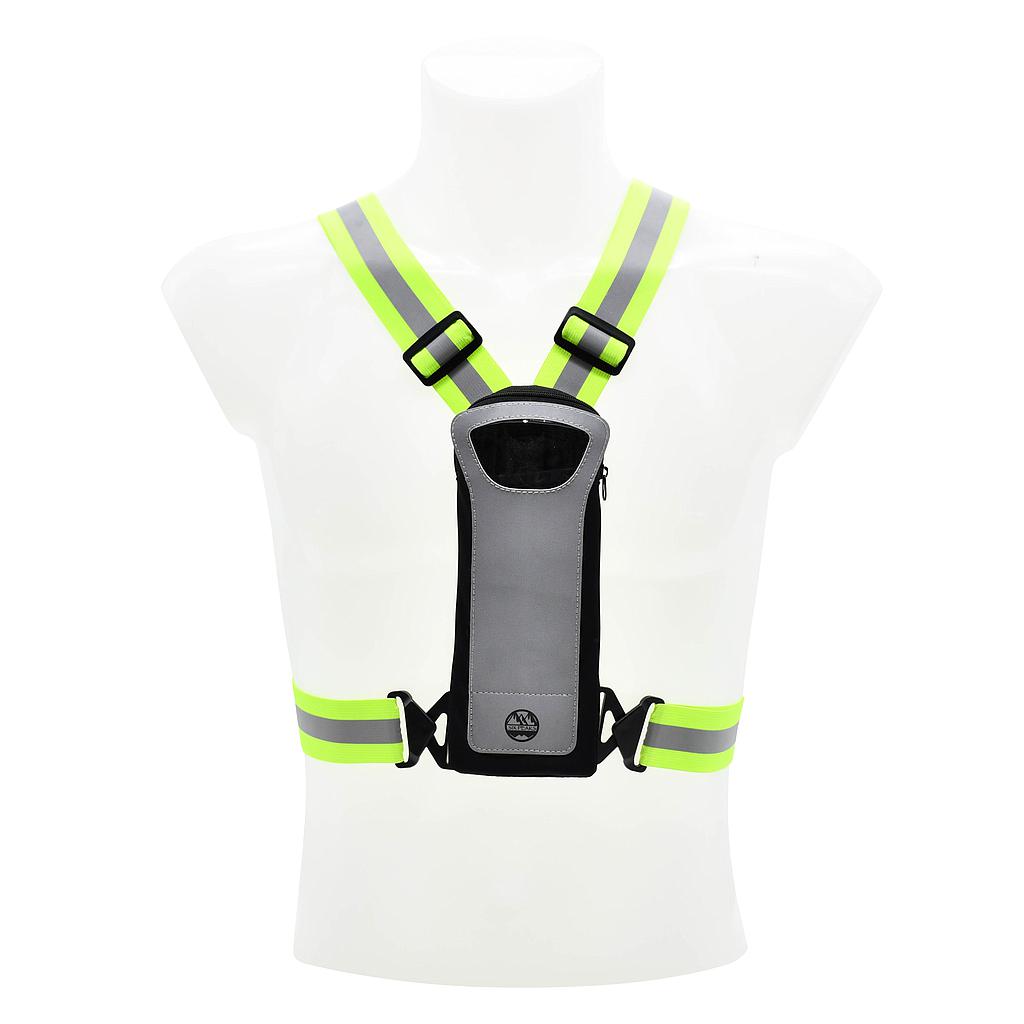 Six Peaks LED-Reflektorweste mit Handyhalter, Sicherheitsgelb