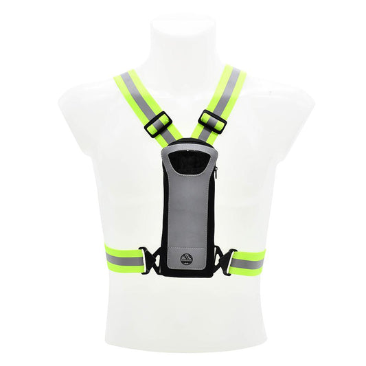 Gilet réfléchissant LED Six Peaks avec support de téléphone sécurité jaune