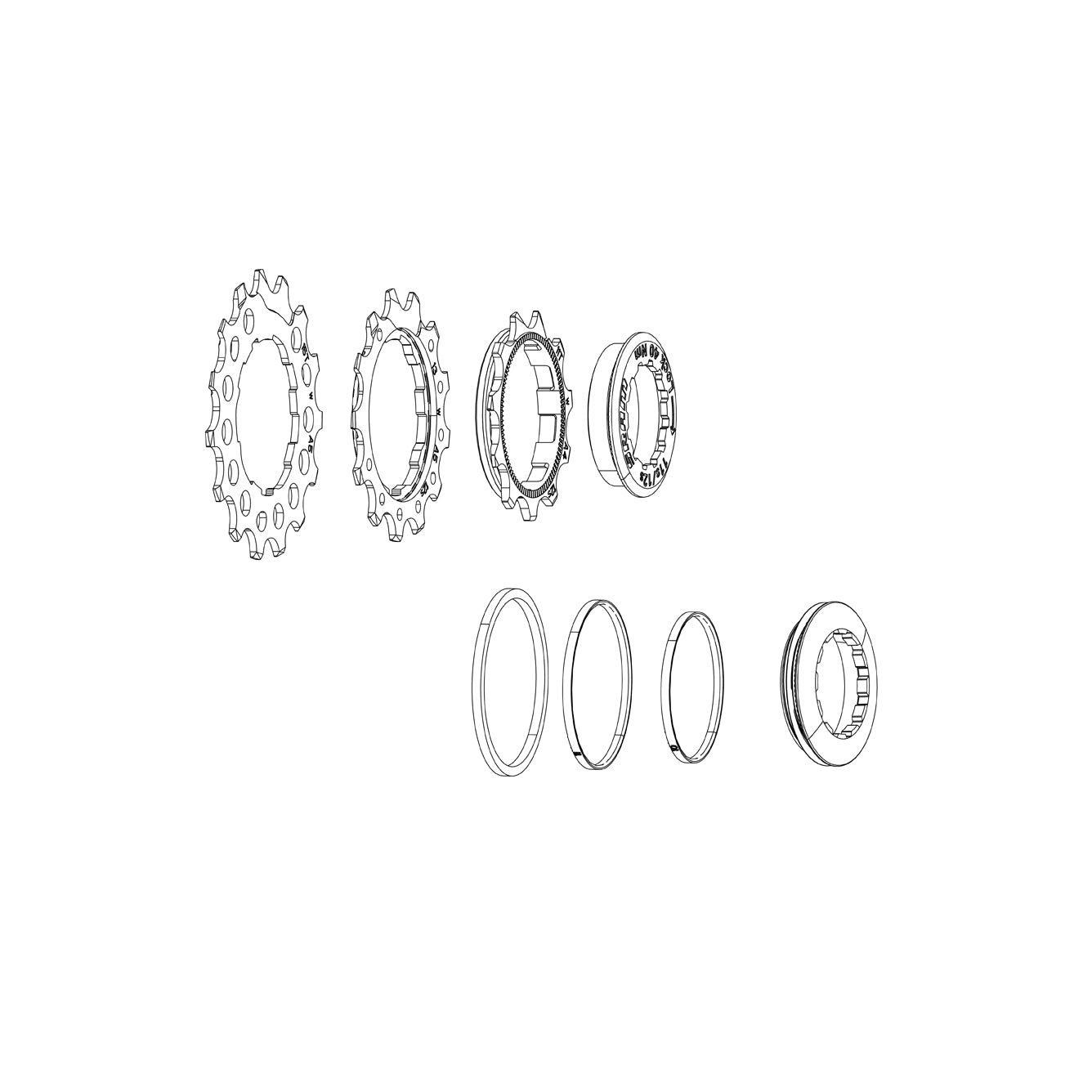 SRAM RECHANGE - COGS REMPLAÇABLES POUR CASSETTE XG-899 11T-13T-15T INCLUANT L'ANNEAU DE VERROUILLAGE DE CASSETTE