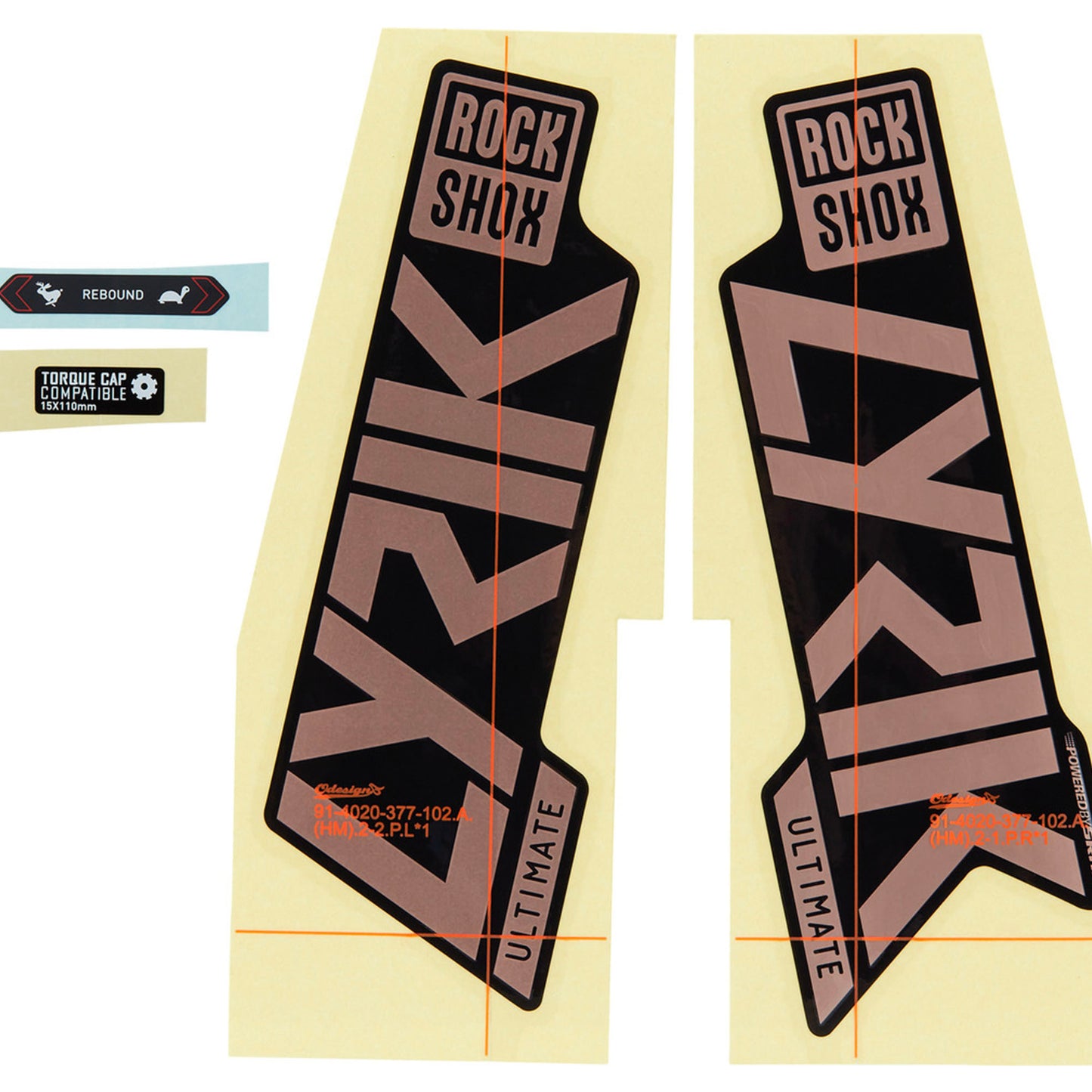 ROCKSHOX GABEL-AUFKLEBER-KIT – LYRIK ULTIMATE 27/29 (2021)