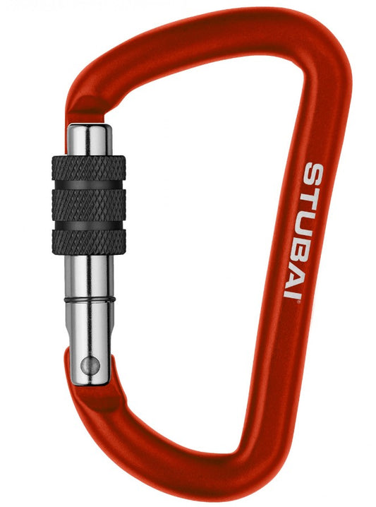 Stubai Off-Set D Mini Karabiner - Screwgate - RED