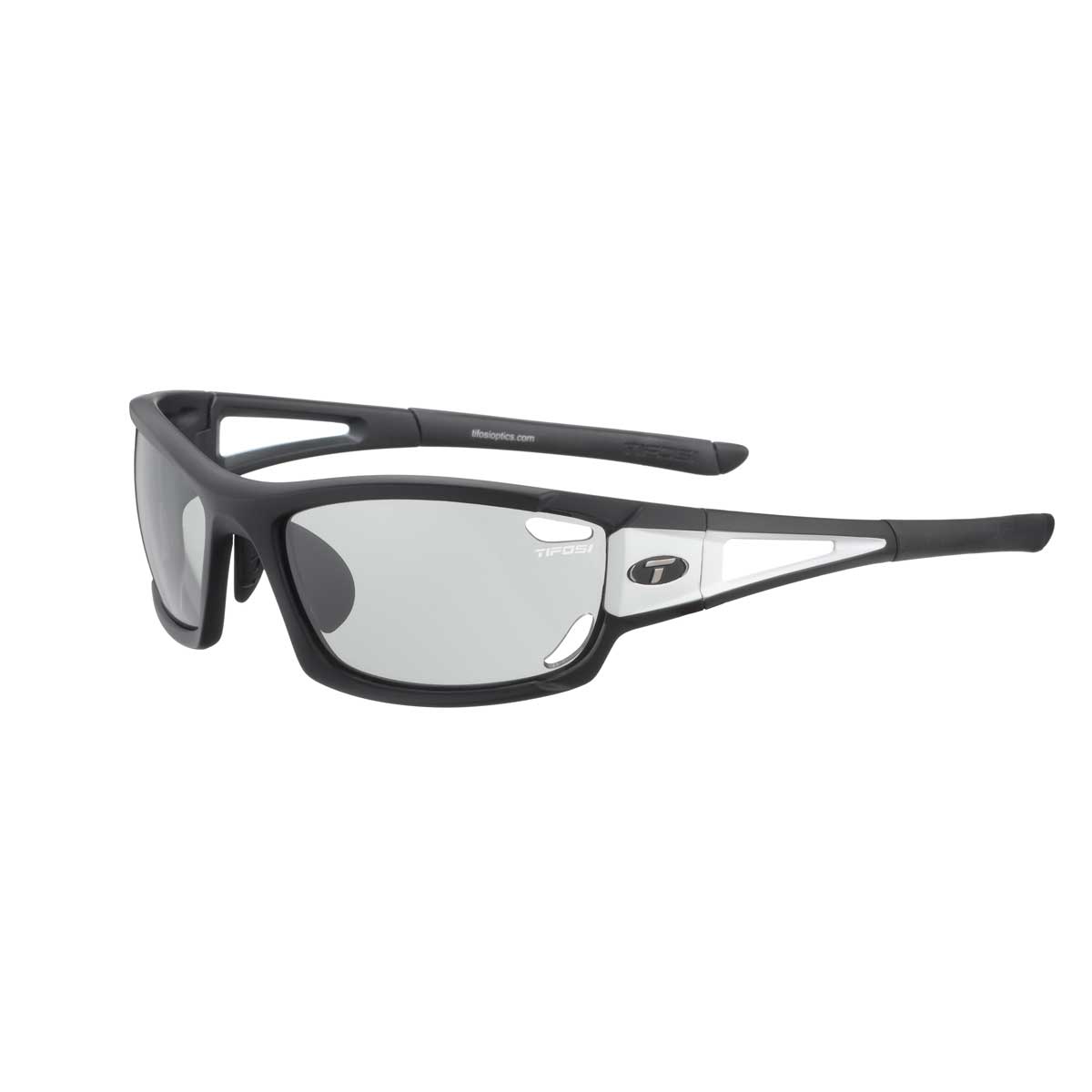TIFOSI DOLOMITE 2.0 BLACK/WHITE FOTOTEC LIGHT NIGHT LENS SUNGLASSES