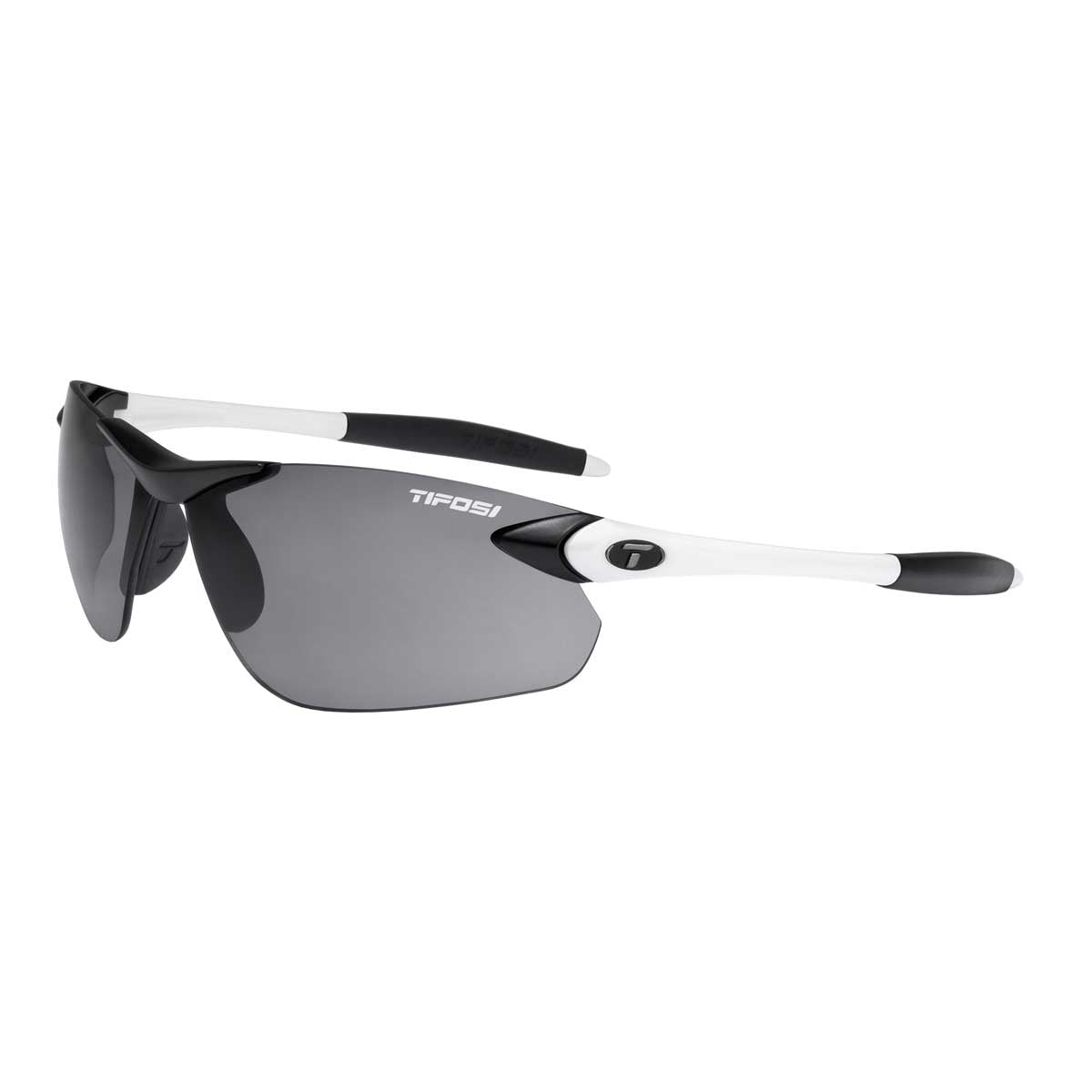 TIFOSI SEEK FC WHITE/BLACK FOTOTEC SMOKE LENS SUNGLASSES