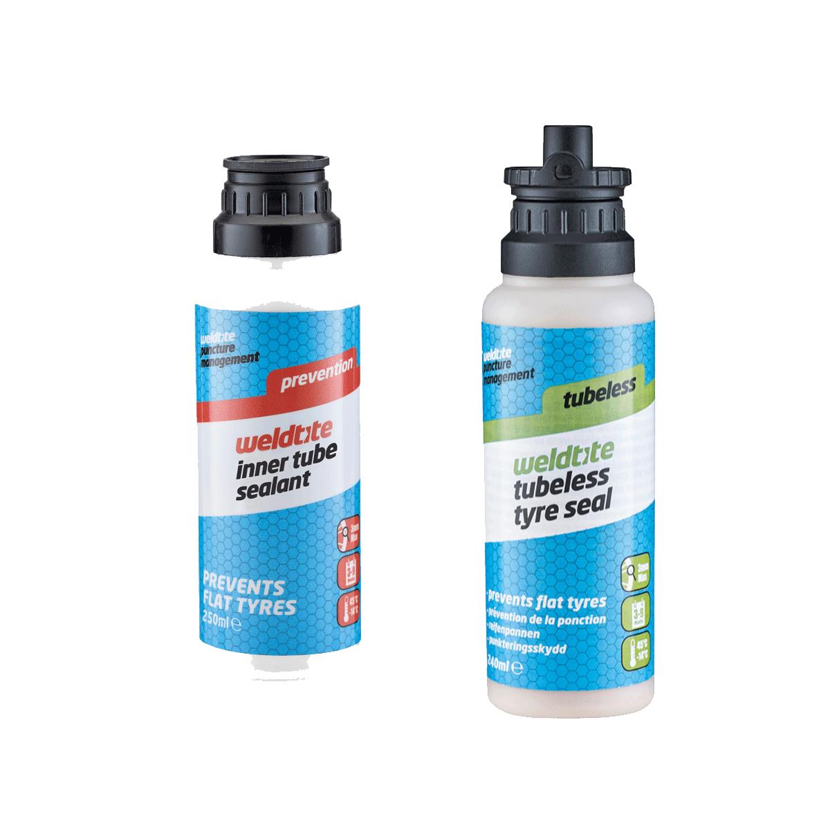 WELDTITE TYRE SEALANT PROMO PACK (6X INNER TUBE SEALANT 250ML & 6X TUBELESS TYRE SEALANT 240ML)