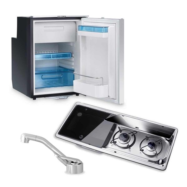 Dometic CRX50 Fridge, 9722 Hob/Sink Unit and Cold Tap Bundle (LH Sink)