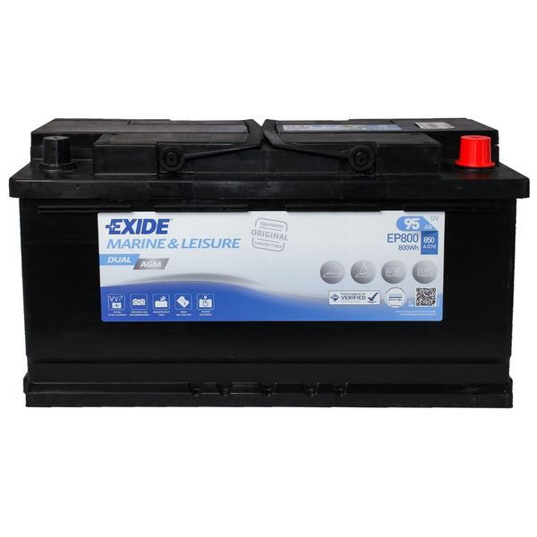 Batterie Exide EP800 12 V AGM 95 Ah (boîte basse)