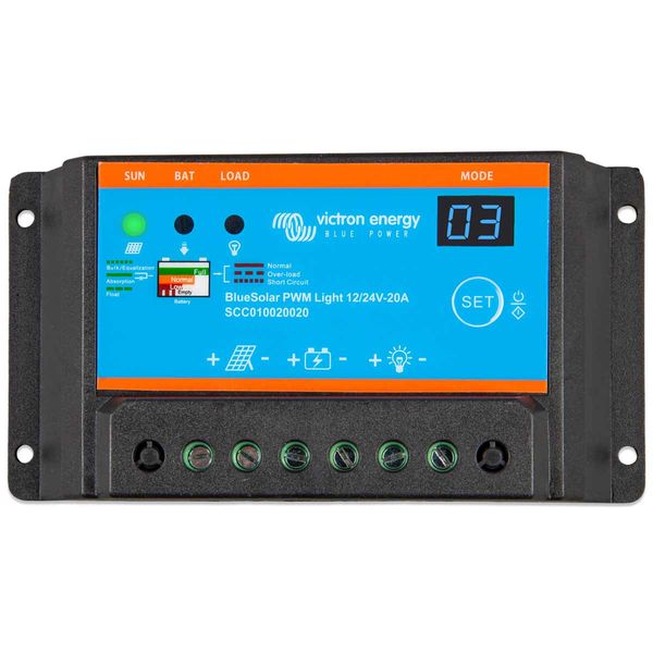 Victron Energy BlueSolar PWM Lichtladeregler (12V / 24V / 20A)