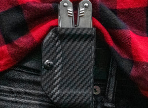 Étui Kydex Clip & Carry : Victorinox Spirit - Fibre de carbone noire
