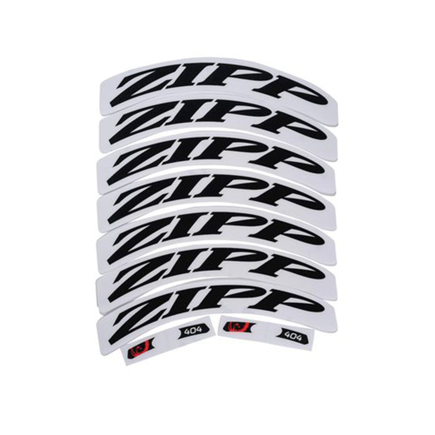 ZIPP RECHANGE - JEU D'AUTOCOLLANTS DE ROUE 404 SANS BORDURE LOGO ZIPP COMPLET POUR UNE ROUE