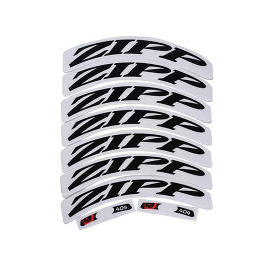 ZIPP RECHANGE - JEU D'AUTOCOLLANTS DE ROUE 404 SANS BORDURE LOGO ZIPP COMPLET POUR UNE ROUE