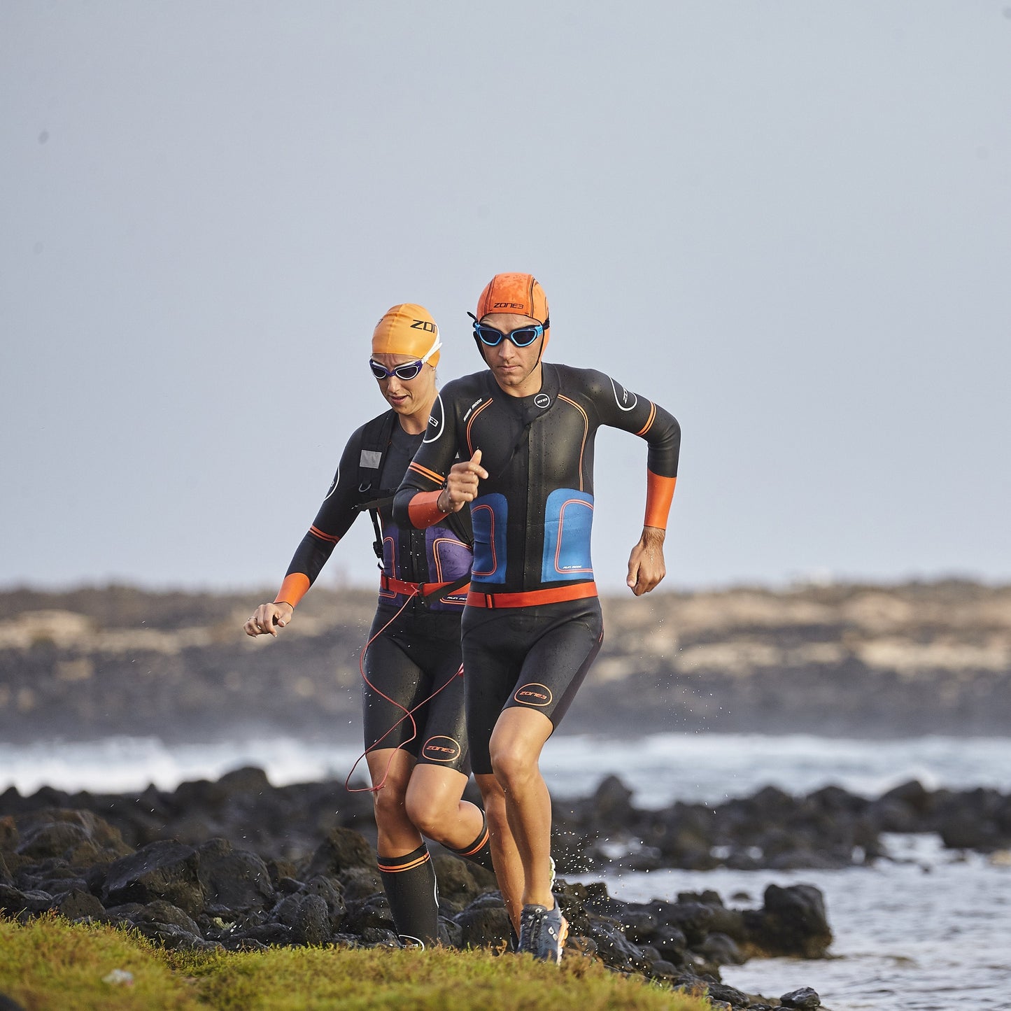 Zone 3 Neoprene Swim Cap Hi-Vis Orange