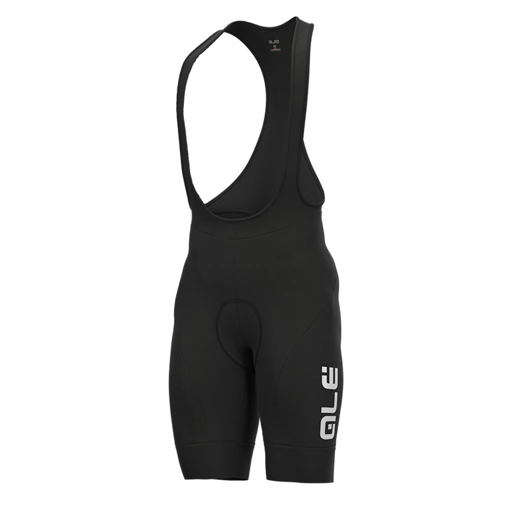 Ale Winter Solid Bibshorts Black/White XS