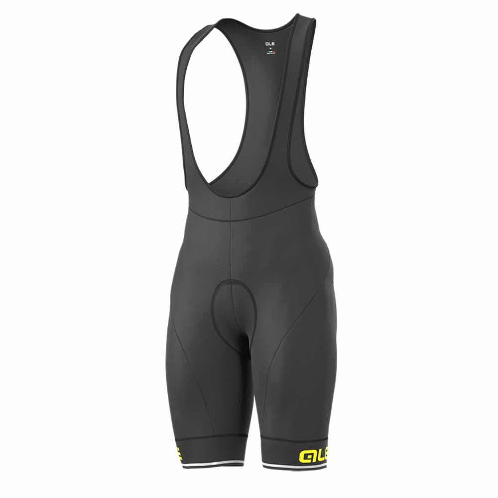 Ale Blend Winter Solid Bibshorts Black/Yellow XS
