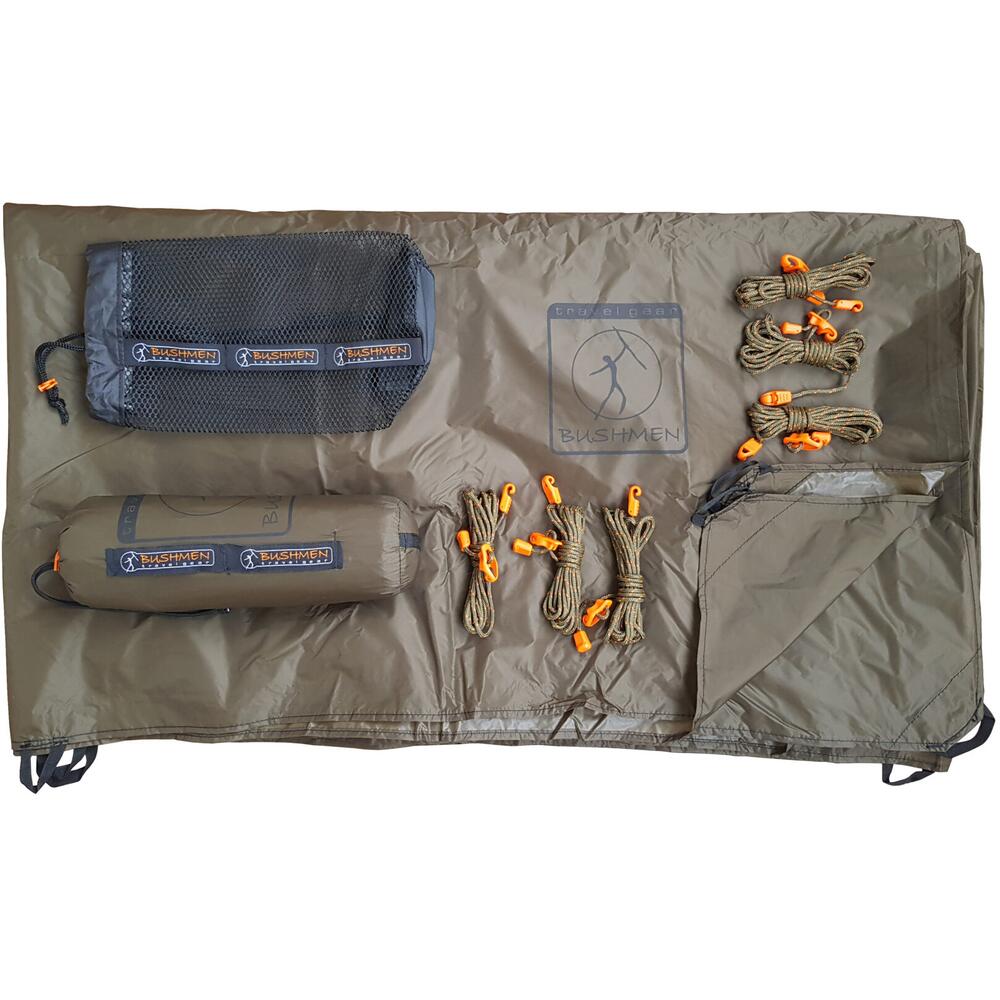 Bushmen Ultralight Tarp 2×3 Dark Olive