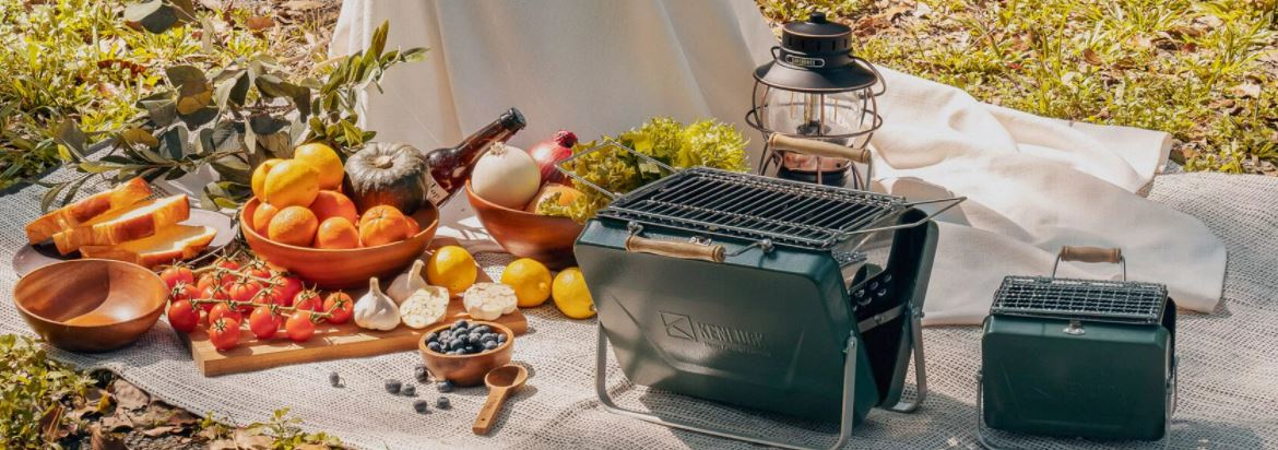 Kenluck BUDDY Grill / BBQ – Hammertone BLEU BRILLANT