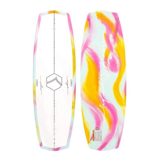 Liquid Force ANGEL Boat Wakeboard - White-Yellow-Pink