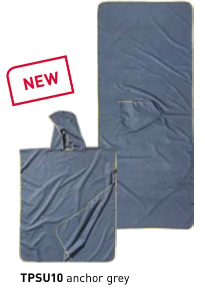 Cocoon Microfibre Towel/Poncho Ultralight 220 x 90 cm - Anchor Grey