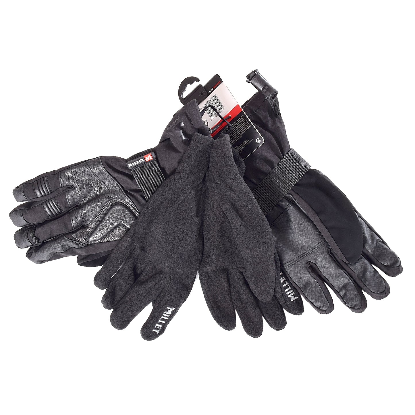 MILLET Long 3 IN 1 DRYEDGE Ski Gloves (with liner gloves) - Black