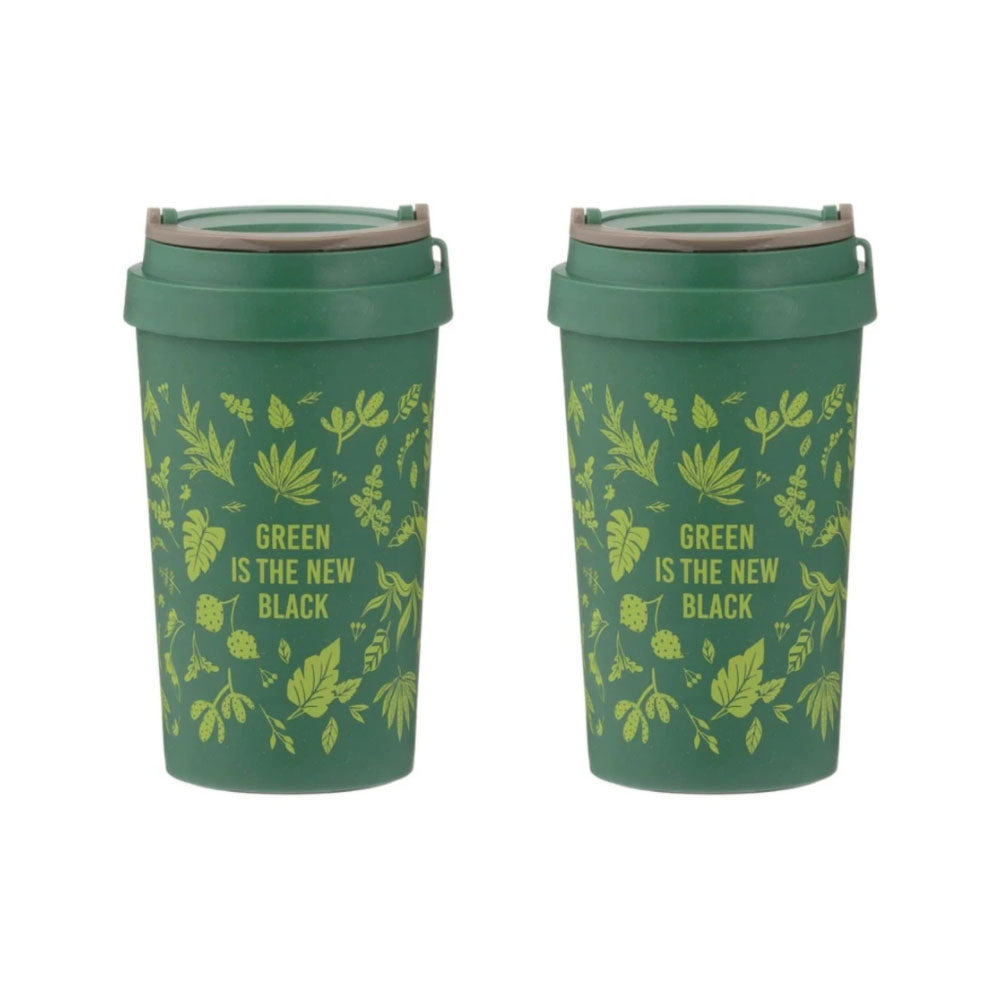 Typhoon Pure Wheat Fibre Travel Mugs 380ml - Set of 2