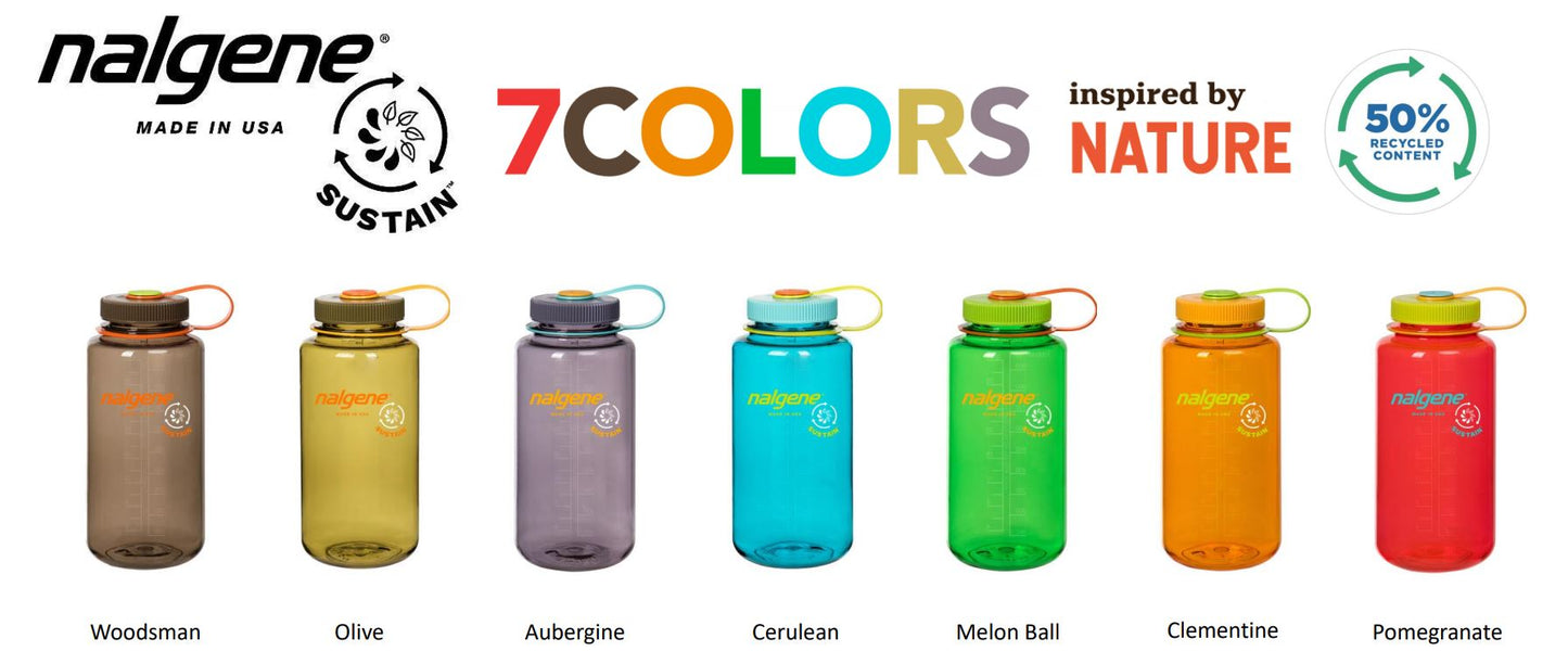 NALGENE 32oz / 1 Litre Tritan Sustain à Large Bouche - WOODSMAN
