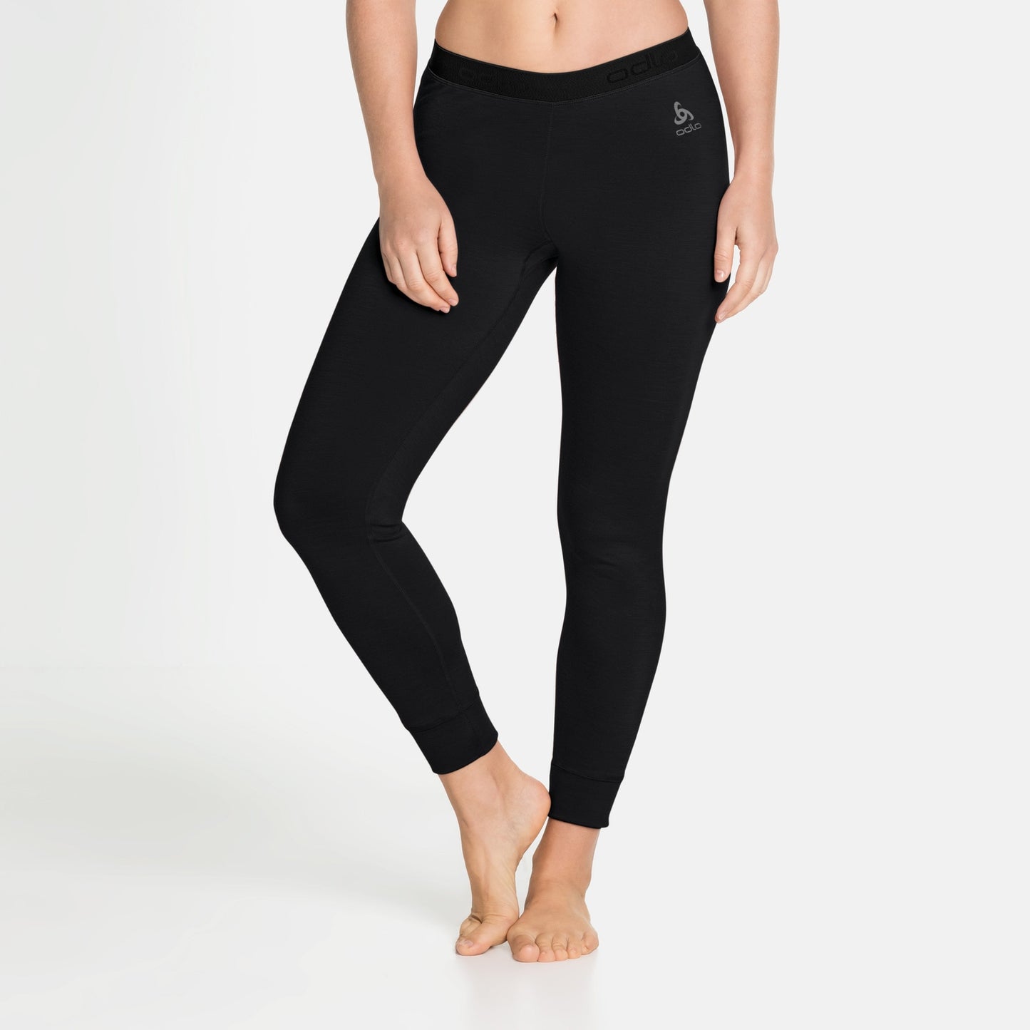 Odlo Damen NATURAL 100% MERINO WARM Baselayer-Hose – Schwarz