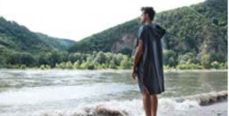 Cocoon Mikrofaser-Handtuch/Poncho Ultralight 220 x 90 cm – Ankergrau