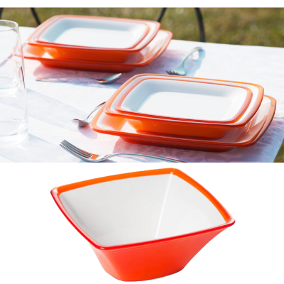 Omada Orange Square 16 piece dinner Set