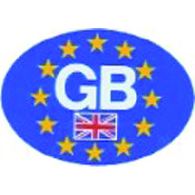 W4 Oval Euro GB Sticker