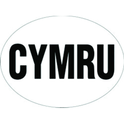 W4 Large Oval CYMRU Sticker