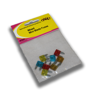 W4 Mini-Flachsicherungen, gemischt, 8er-Pack