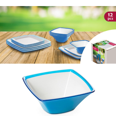 Omada Blue Square 12 piece dinner Set