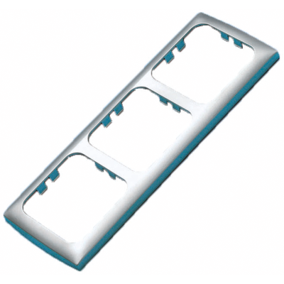 FAWO Vedder softline cadre 3 voies argent galvanique