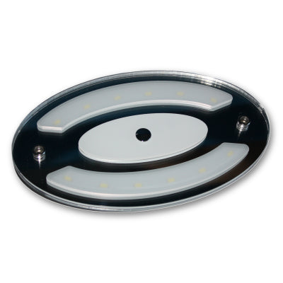 Lampe tactile ovale slim finition miroir Dimatec