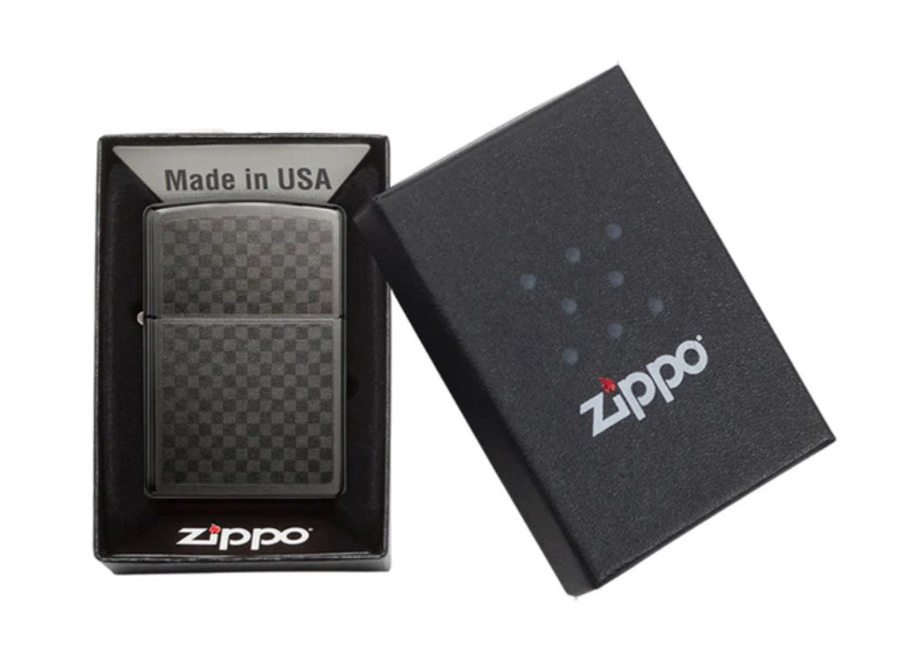 Zippo Carbon Fibre Design Lighter - Iced
