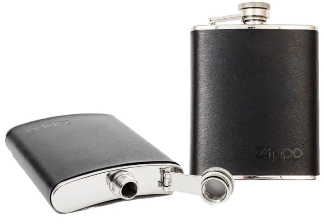 Zippo Leather Wrapped Hip Flask