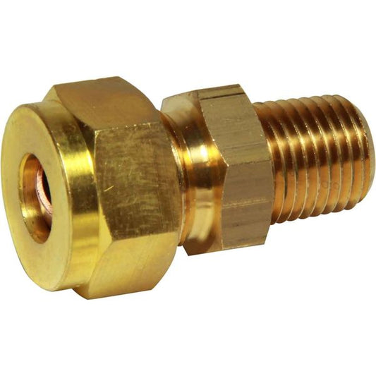 Union de compression en laiton (1/4" NPT mâle à compression 3/8")