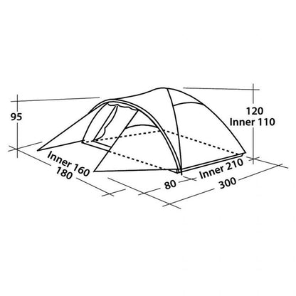 Easy Camp Quasar 300 – 3 Person Dome Tent