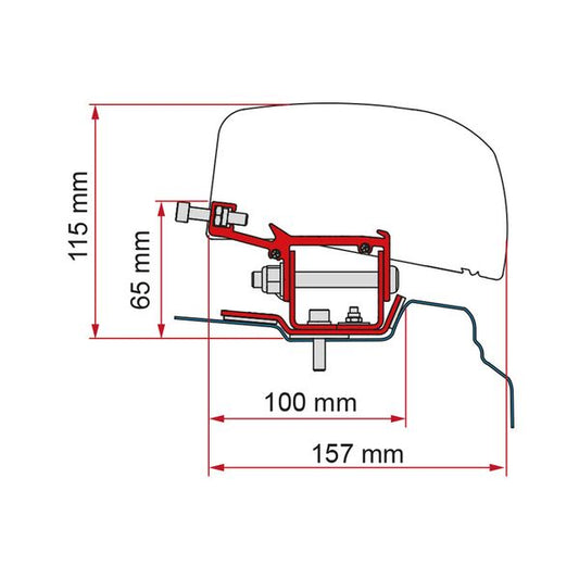 Fiamma Kit Renault Trafic F40 - L1 (Links- und Rechtslenker) (98655Z087)