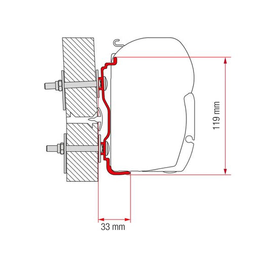 Fiamma Adapter Hymer 2016 300