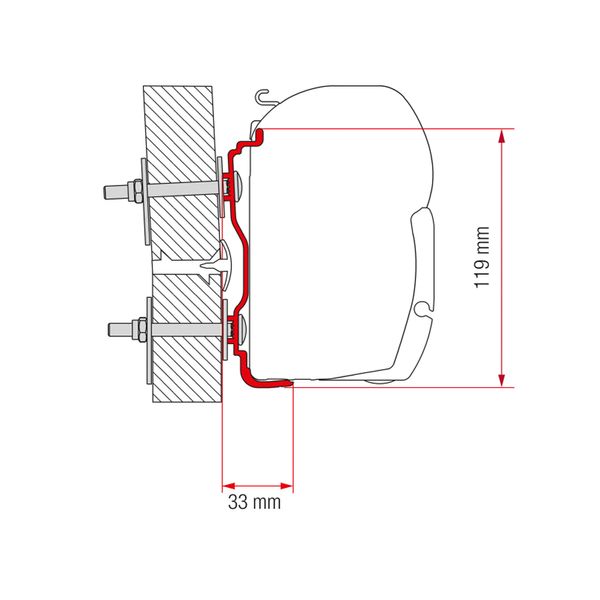 Fiamma Adapter Hymer 2016 350