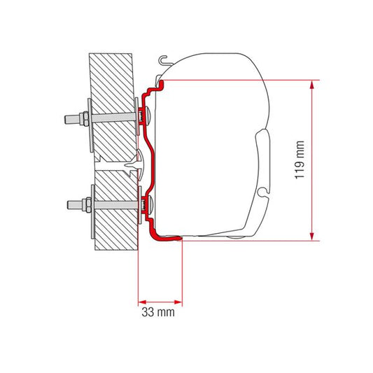 Fiamma Adapter Hymer 2016 350