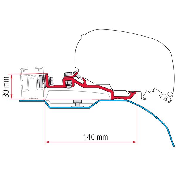 Fiamma Kit für Smart Clamp System Ducato F80S